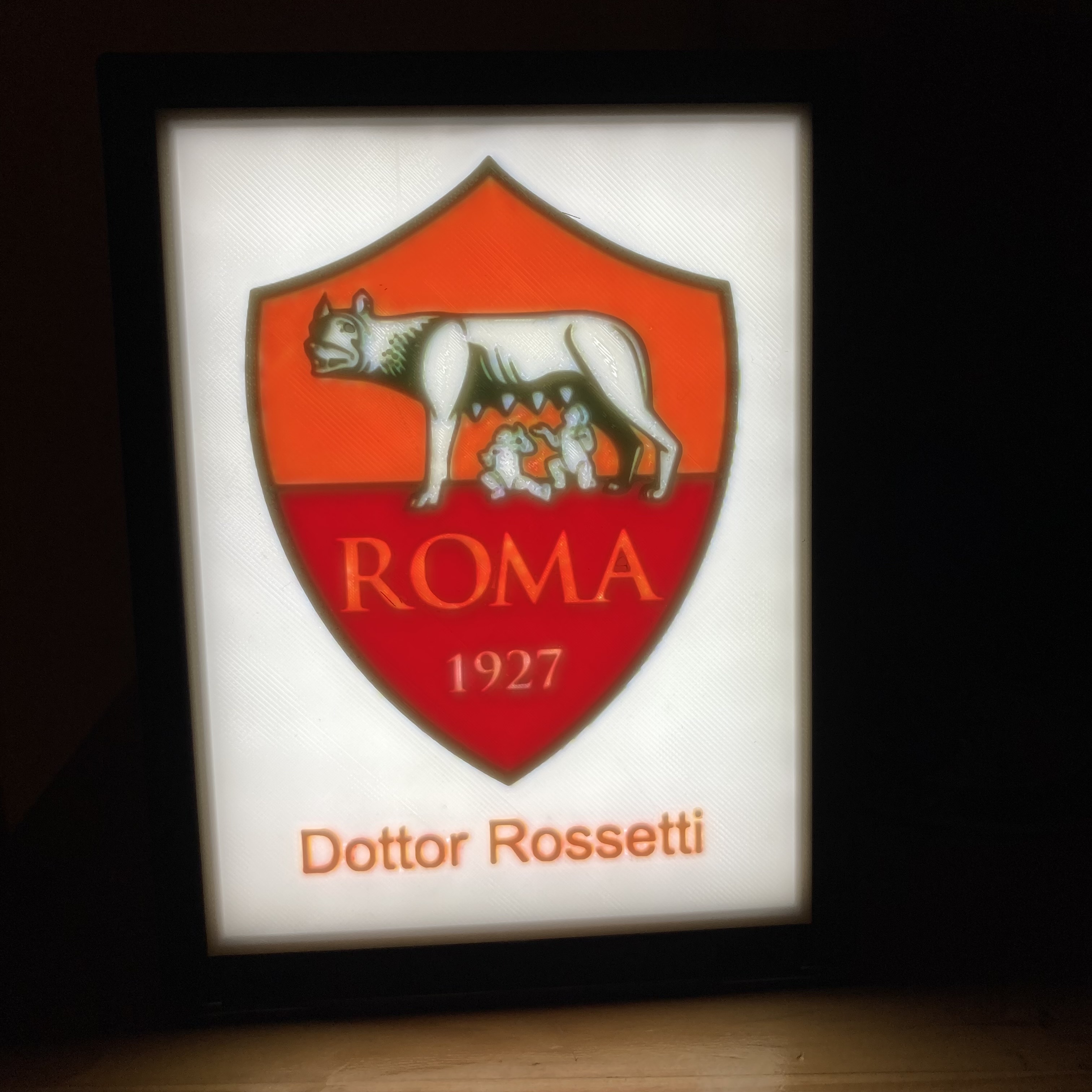 AS Roma custom lightbox display